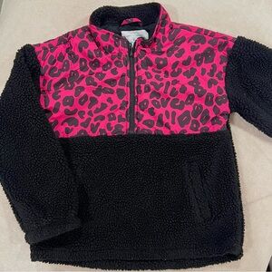 Rockets of Awesome Sherpa Fluffy Half-Zip Pullover Sweater with Pockets